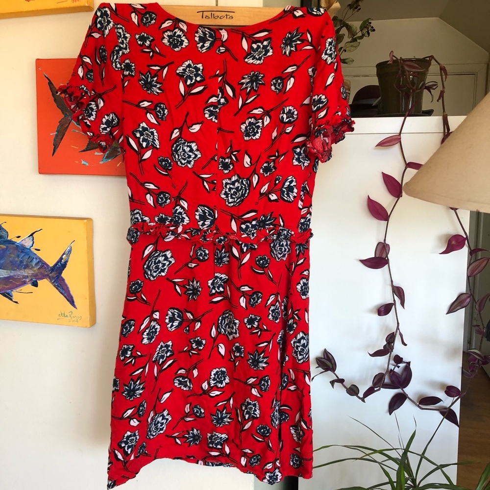 Minkpink Terrace Red Floral Mini Dress XS - Picture 4 of 10